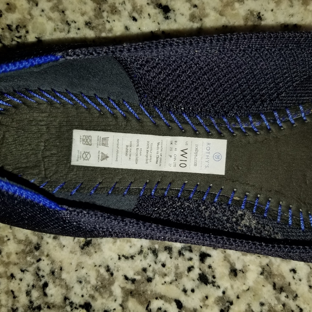 Rothy's Navy and Orange Flats - Picture 5 of 5